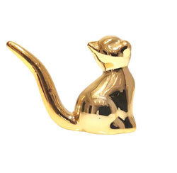Cat Gold Sculpture