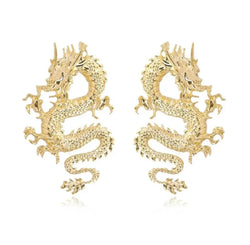 Dragon Earrings Gold & Silver