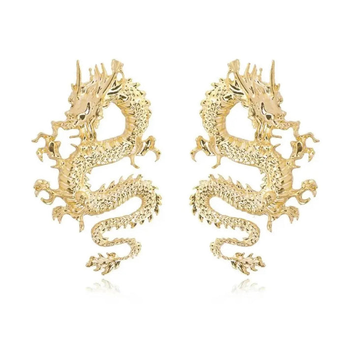 Dragon Earrings Gold & Silver