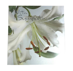 Greeting Cards : With Sympathy Lily Leaves
