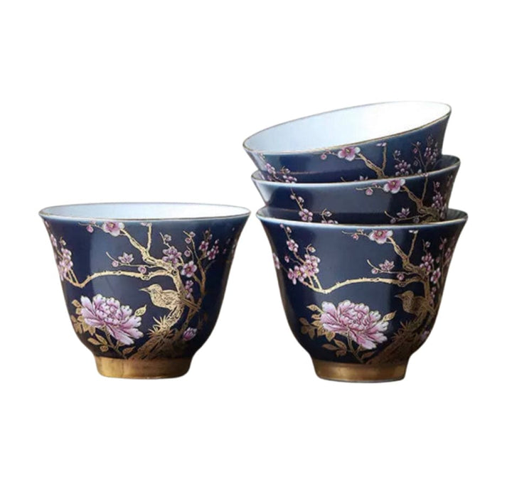 Chinese Tea Cups - set of 6 assorted colours