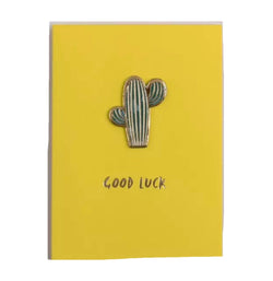 Mini Greeting  Card -  Good Luck Cactus