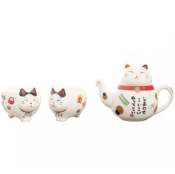 Lucky Cat Tea Set - 2 cups