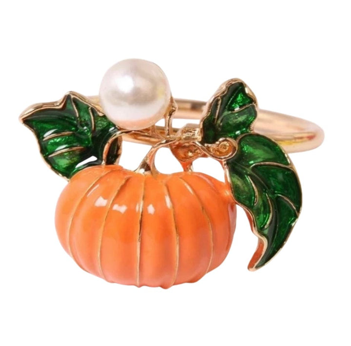 Napkin Rings Orange Pumpkin - set of 4