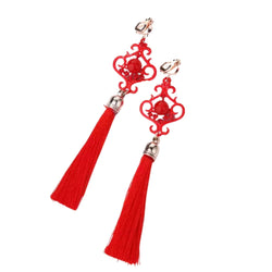 Red Chinese Knot Earrings