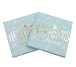 Christmas Cocktail Paper Napkins - May your holidays Shine! ❄️