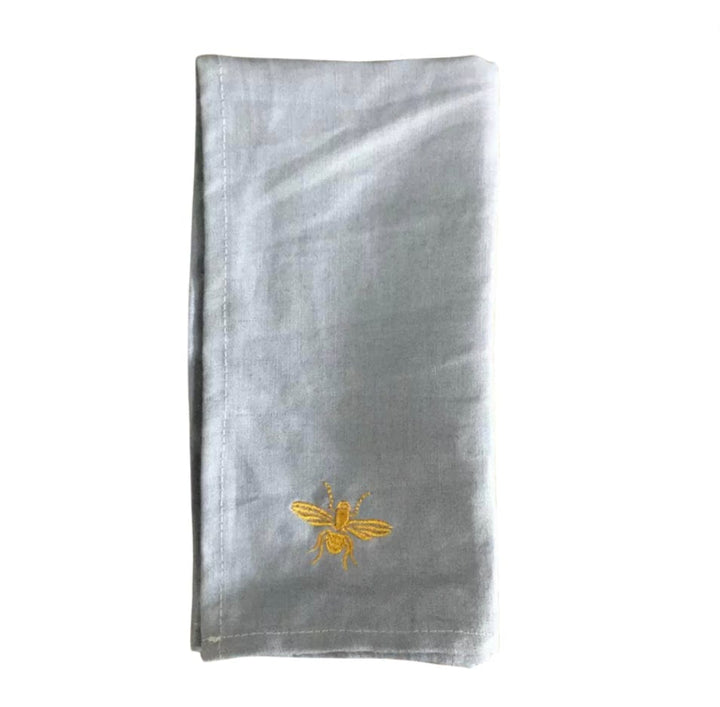 Embroidered  Linen Napkin Bee - 6 colours