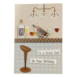 Greeting  Cards - Happy Birthday Dad - Bar Counter