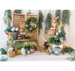 Easter Backdrop - Easter Rabbits