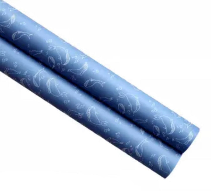 Wrapping Paper Blue Whales - 4 sheets