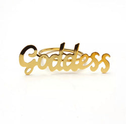 Goddess Napkin Rings Gold - set of 4