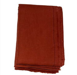 Linen Tablecloth Burnt Red -NEW
