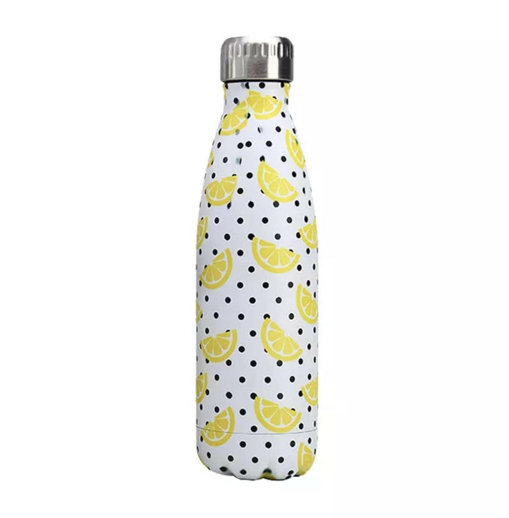 Water Bottle Lemon - Thermos Insulated