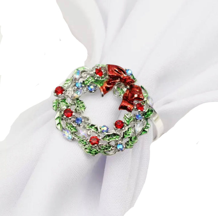 Napkin Rings Christmas Wreath - set of 4