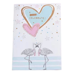 Greeting Cards - Two Flamingos
