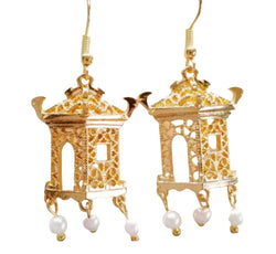 Gold Pagoda Earrings