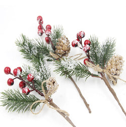 Christmas Branch Decor - Berries - 3 pieces