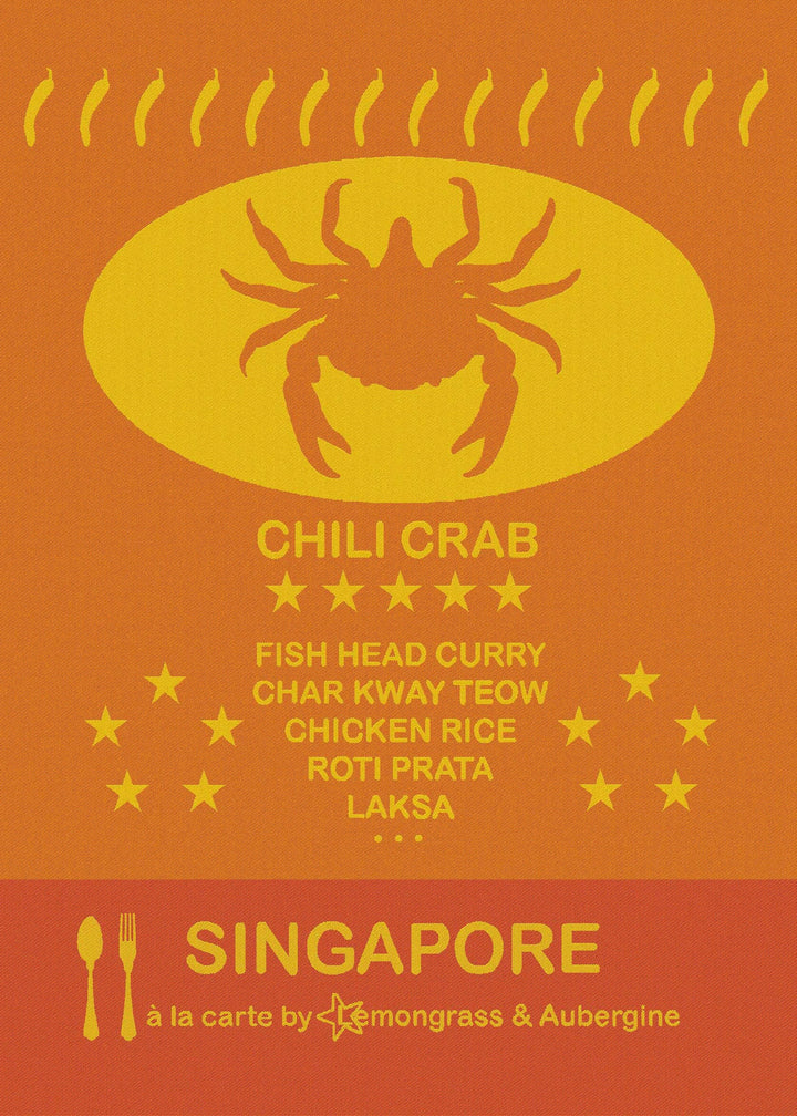 Singapore Chili Crab Kitchen Towel - Shop Home decor, Kitchenware, Fragrances, Scents, and more online!